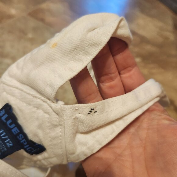 Y2K Blue Spice Women's Size 11/12 Distressed Denim Shortalls/Overalls White - Picture 5 of 8